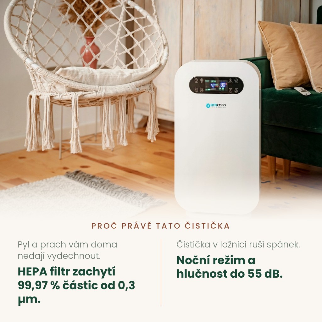 Čistička vzduchu Oromed ORO-AIR Purifier Basic – HEPA filtr