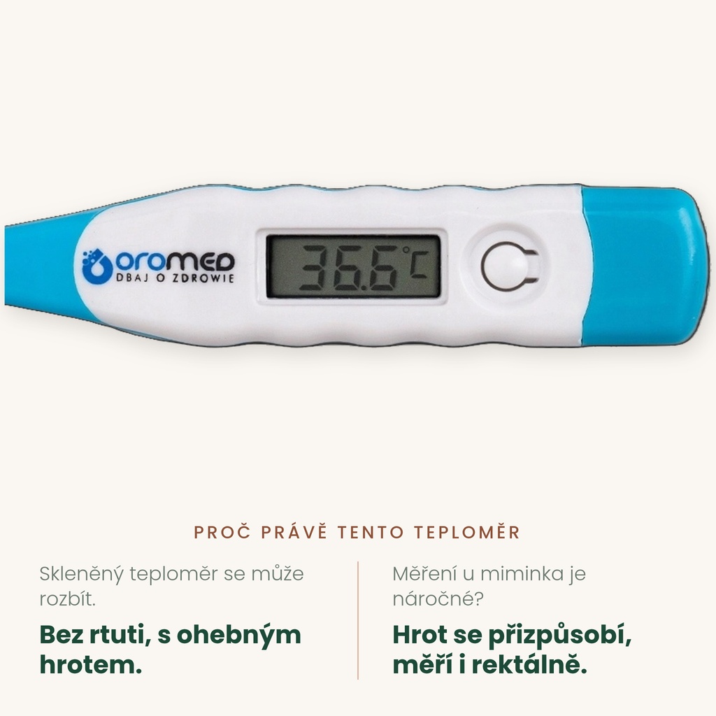 Digitální teploměr Oromed ORO-FLEXI – ohebný hrot