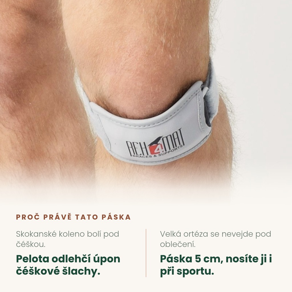Páska pod čéšku REH4MAT – odlehčí úpon čéšky