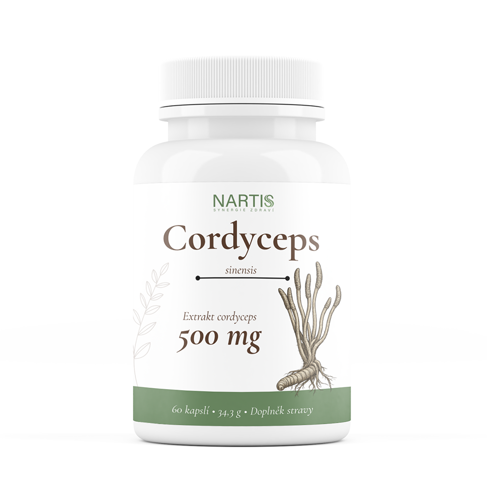 Cordyceps sinensis housenice čínská vitální houba Nartis Cordyceps kapsle