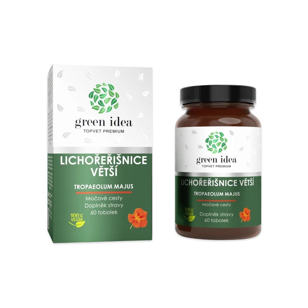 Lichořeřišnice větší Tropaeolum majus přírodní antibiotikum bylina pro močové cesty Green Idea tobolky