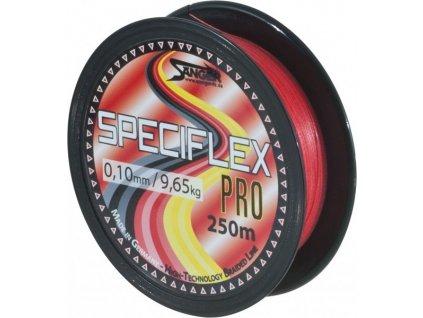 Pletená šňůra Saenger  Speciflex Pro, 250m červená průměr: 0,55 mm