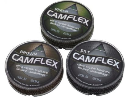 Gardner Olověná šňůrka Camflex Leadcore 20m|45lb (20,4Kg) Camo Green Fleck