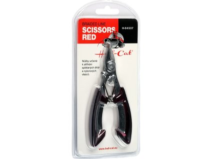Hell-Cat Nůžky Scissor for braided line-S/S Claret-red