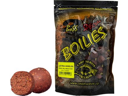 Boilies Boss2 SPECIÁL - 200 g/16 mm/Játra-Vanilka