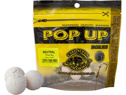 Pop Up Boilies - 50 g/16 mm/Neutrál (bílá)
