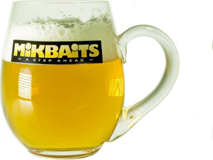 Propagační předměty - Skleněný půllitr Mikbaits (ruční výroba)