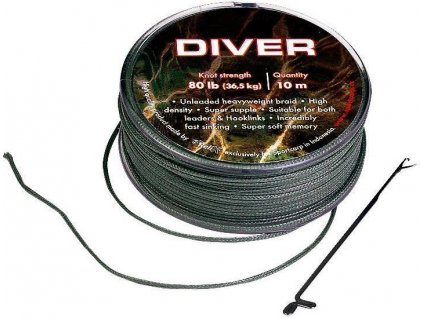 Sportcarp návazcová šňůrka Diver (Varianta 25 lb 20 m Olive Green)