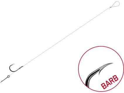 Návazec Delphin FLR Sting / 6ks (Velikost 8cm / 0,22mm / BARB #8 / Sting 7mm)