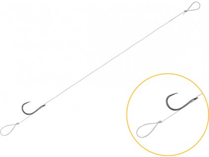 Feederový návazec Delphin FLR Loop / 6ks (Velikost 8cm #6 SM)