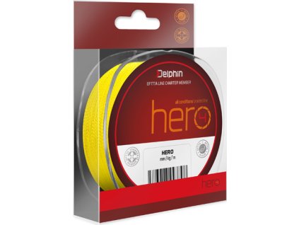 Delphin HERO 4 / fluo žlutá (Velikost 0,12mm 8,2kg  117m)