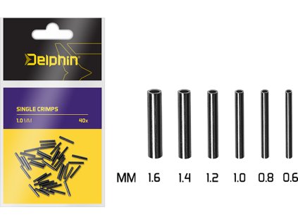 Delphin Single CRIMPS /40ks (Velikost 1.0mm)