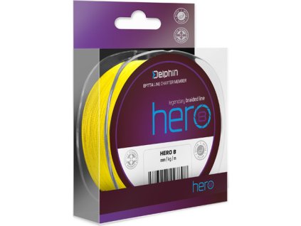 Delphin HERO 8 / fluo žlutá (Velikost 0,12mm 8,2kg  117m)