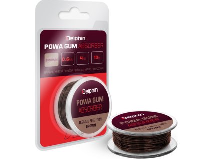 Delphin POWA GUM Absorber Hnědá (Velikost 0.6mm/4kg/10m)