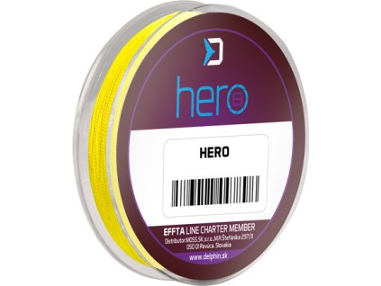 Delphin HERO 8 / fluo žlutá (Velikost 0,12mm 8,2kg   15m)