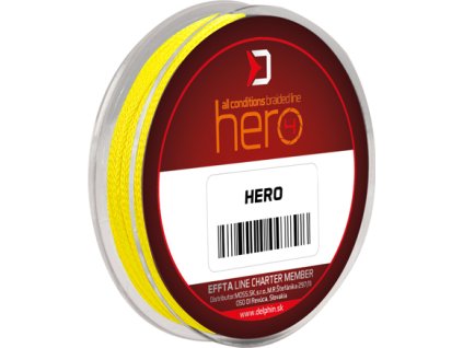 Delphin HERO 4 / fluo žlutá (Velikost 0,12mm 8,2kg   15m)