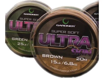 Gardner Splétaná šňůra Ultra Skin 20m|35lb (15,9kg) - Silt (šedá)