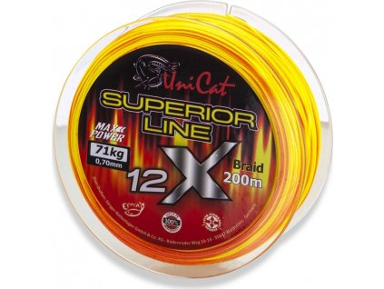 Uni Cat šňůra 12 X Superior Line 0,70mm, 200m, 71 kg