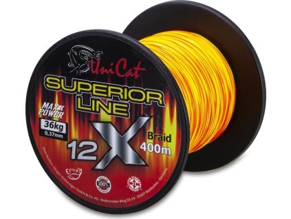 Uni Cat šňůra 12 X Superior Line 0,50mm, 400m, 51 kg