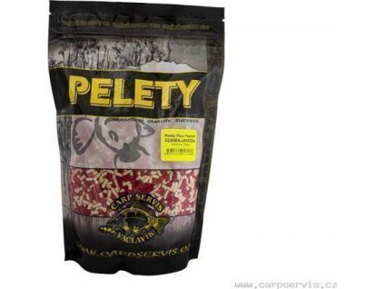 Pelety Fluo Feeder - 700 g/Jahoda-Česnek