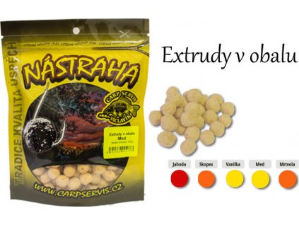 Extrudy v obalu - 35 g/Med/žlutá