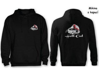 Mikina Hell-Cat klokánek s kapucí černá|2XL