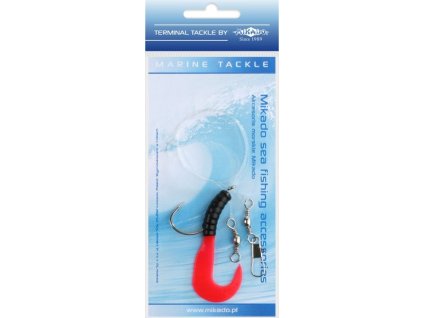 Mořský návazec - PILK D-TWIST RIG 5.5cm - háček: 4/0 (černo/červený)