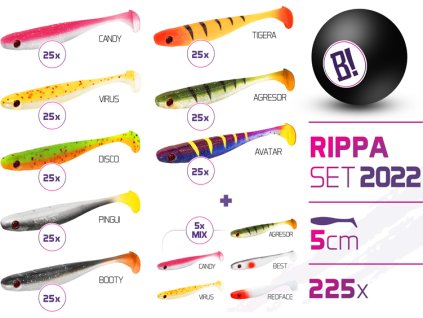 Sada nástrah BOMB Rippa barvy 2022 5cm / 225ks