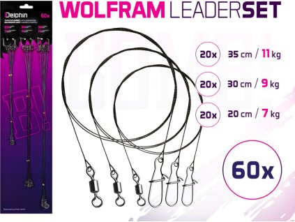 Set wolfrámových lanek BOMB! S obratl. a karabínkou