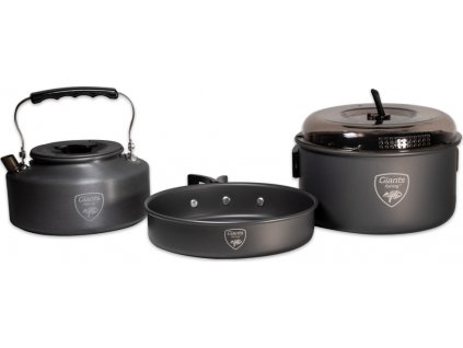 Giants fishing Sada nádobí s konvičkou 3 Piece Pan & Kettle Set