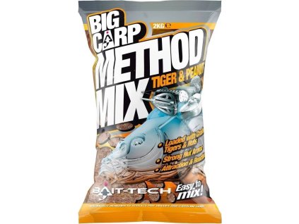 Bait-Tech krmítková směs Big Carp Method Mix Tiger & Peanut 2 kg