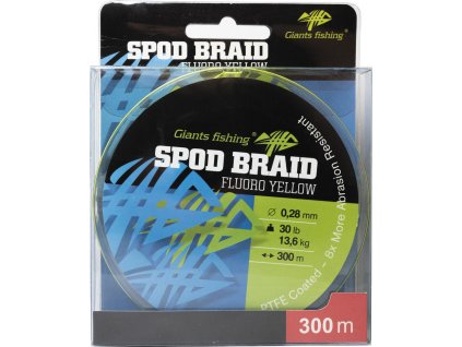 Giants fishing Splétaná šňůra Spod Braid Fluoro Yellow 300m|0,28mm/30lb(13,6kg)