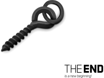 Vrtáček na nástrahy s kroužkem Delphin THE END POP Screw / 15ks (Velikost S)