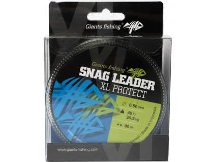 Giants fishing Šokový vlasec Snag Leader XL- Protect Army Green 80m|0,50mm/45lb(20,5kg)