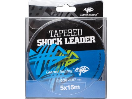 Giants fishing Ujímaný šokový vlasec Tapered Shock Leader 5 x 15 m / 0,26 - 0,57 mm