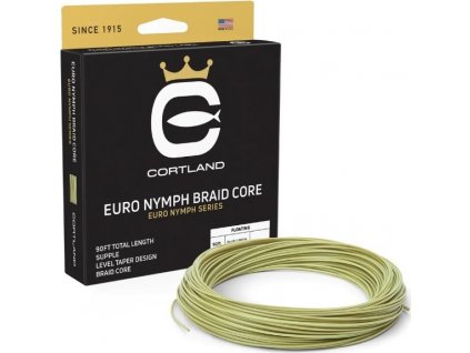 Cortland muškařská šnůra Euro Nymph Braid Core .022 Fresh|Level Sage Green 90ft