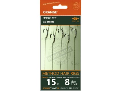Life Orange návazce Method Hair Rigs S2 15lb / vel.10 / 5ks