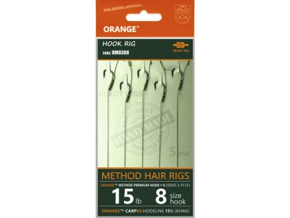 Life Orange návazce Method Hair Rigs S3 15lb / vel.10 / 5ks