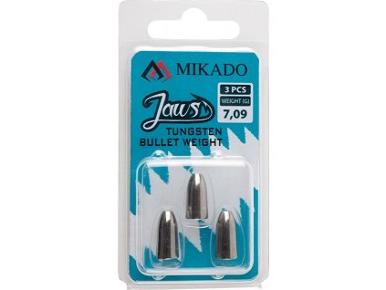 JAWS - wolframové závaží TUNGSTEN BULLET WEIGHT PLAIN 7.09 g - 3ks