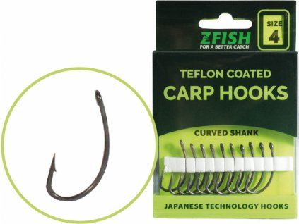 Zfish Teflonové Háčky Curved Shank (Velikost Háčku 4)
