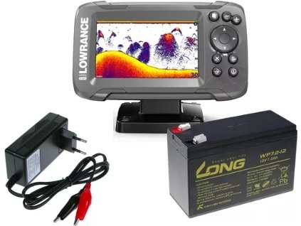 Lowrance Echolot HOOK² 4x GPS se Sondou Bullet Skimmer + nabíječka + baterie ZDARMA