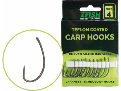 Zfish Teflonové Háčky Curved Shank BL (Velikost Háčku 4)