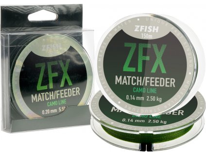 ZFISH vlasec ZFX Match/Feeder CamoLine 150m (Průměr 0,14mm)