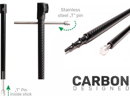 ZFISH Vidlička Carbon Drill Bankstick (Délka 50-90cm)