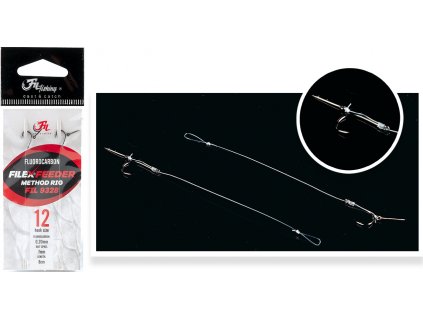Filfishing Návazec Method Feeder Fluorocarbon Rig (Velikost 10 - 18mm)