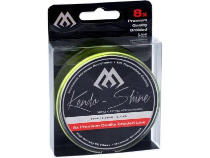 PLETENÁ ŠŇŮRA - KENDO SHINE - 0.10mm/8.23kg/150m - FLUO/ŽLUTÁ - 1 cívka