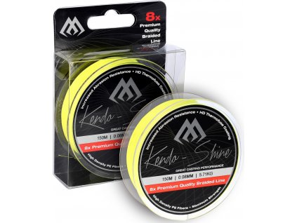 PLETENÁ ŠŇŮRA - KENDO SHINE - 0.08mm/5.71kg/150m - FLUO/ŽLUTÁ - 1 cívka