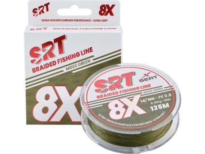 Sert splétaná šnůra 4X SRT Moss Green 135M|0,16mm/9,09kg