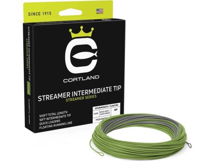 Cortland muškařská šnůra Streamer Intermediate Tip Space Grey/Moss Green