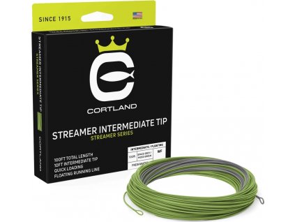 Cortland muškařská šnůra Streamer Intermediate Tip Space Grey/Moss Green|WF7I 100ft